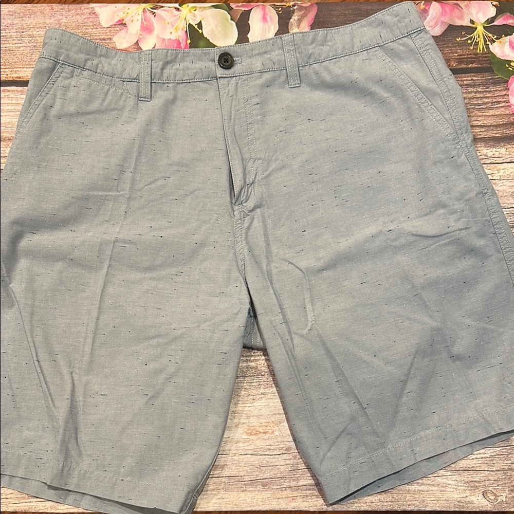 Quiksilver Sz 36 Blue Heathered Flat Front Shorts